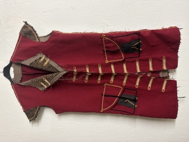 Gothic Weste Mantel Jacke Lang Wolle Larp Mittelalter Anfertigung Köln Rot